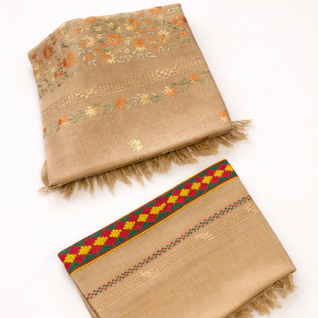 Pure Wool Islampuri Shawl for Women with Handmade Embroidery