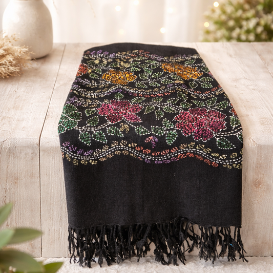 Staller Pure Islampuri Wool Handmade Embroidered Wrap