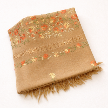Pure Wool Islampuri Shawl for Women with Handmade Embroidery