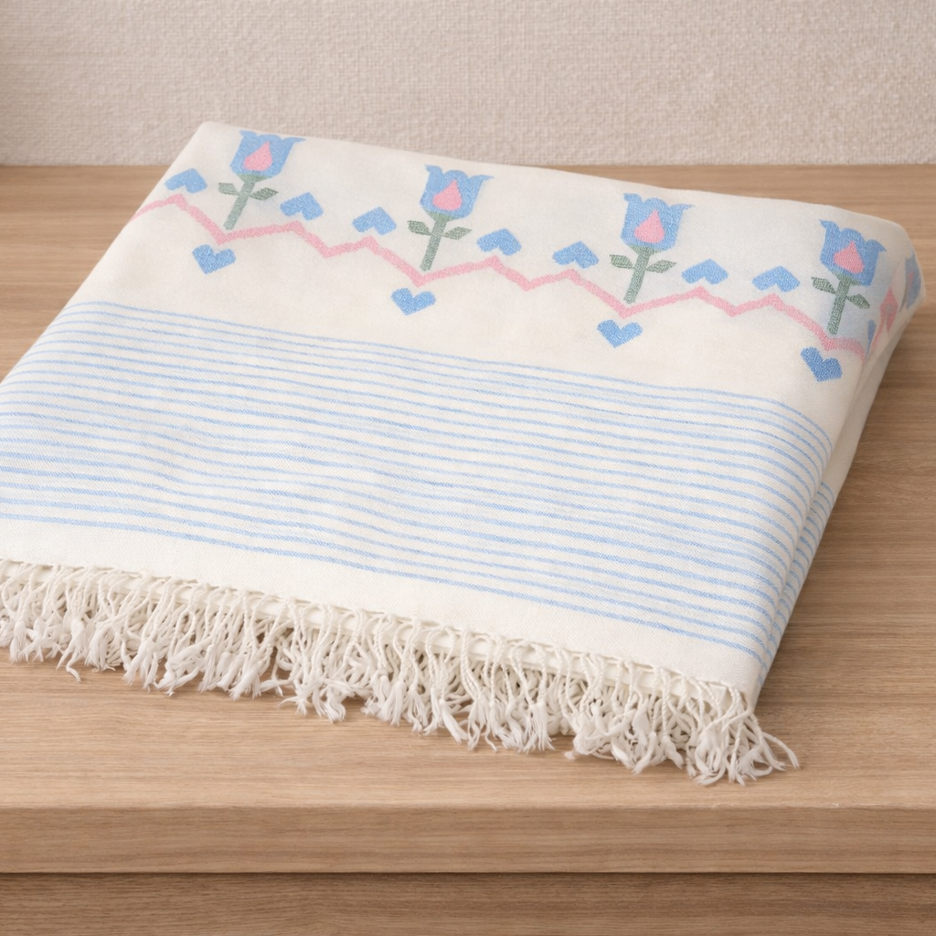 Pure Wool Handmade Embroidered Islampuri Shawl for Women