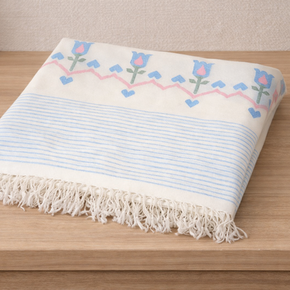 Pure Wool Handmade Embroidered Islampuri Shawl for Women