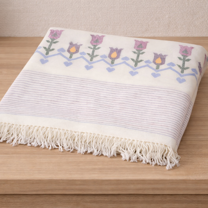 Pure Wool Handmade Embroidered Islampuri Shawl for Women